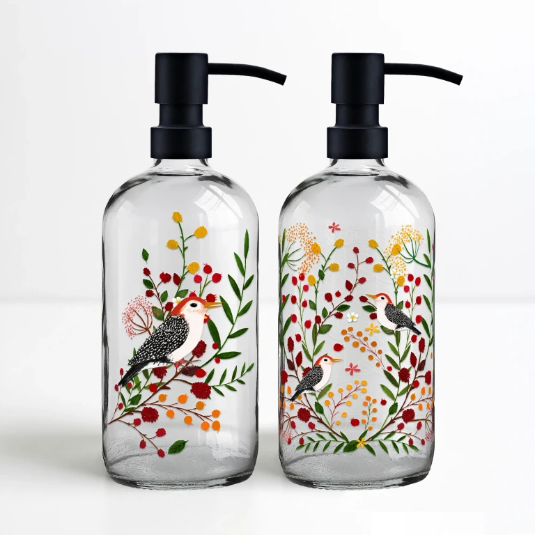 Berries & Branches - 16oz Statement Glass Dispenser Set