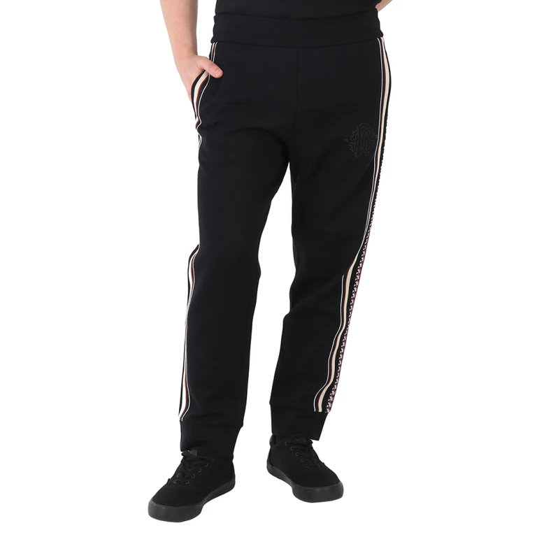 Mens Black Side Striped Trackpants