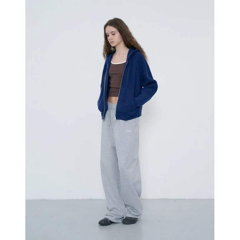 UNISEX STRAIGHT SWEATPANTS MELANGE GREY