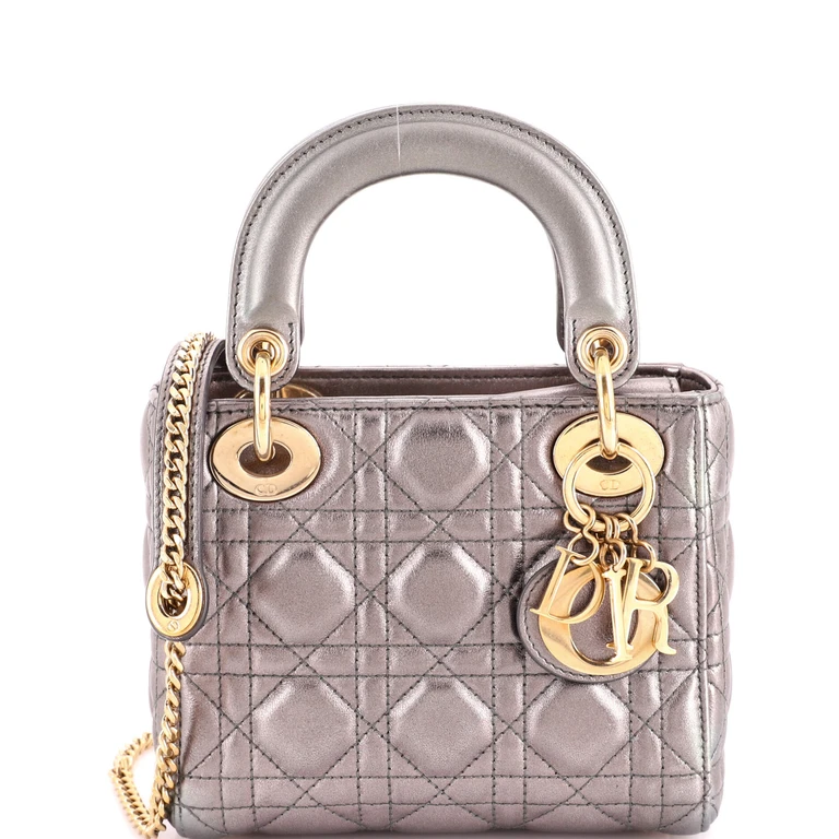 Lady Dior Chain Bag Cannage Quilt Lambskin Mini