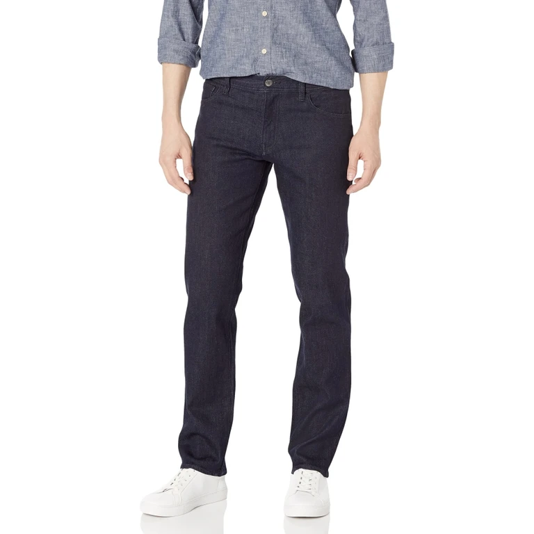 Mens Indigo 5 Pocket Pocket Straight Jeans