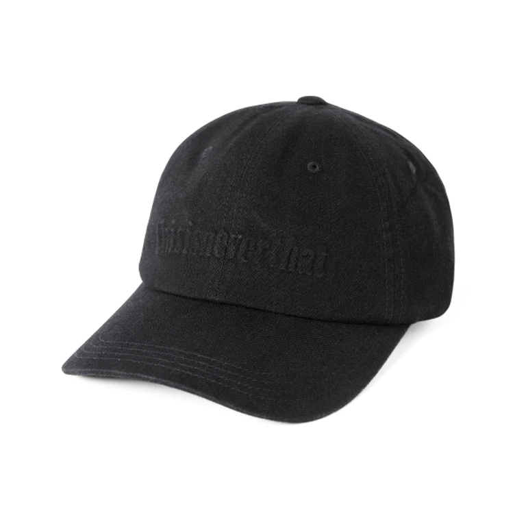 Onyx Embossed Denim Cap Black