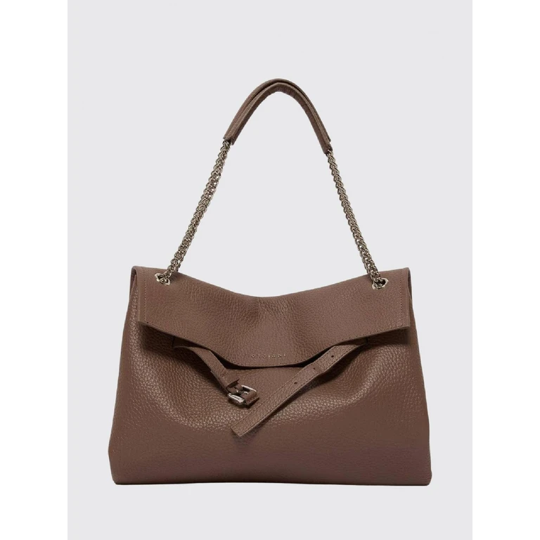 Venus Medium Shoulder Bag in Hammered Leather with Chain-Mail Handle (B02212SOFVIS)