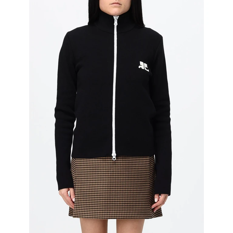 Slim-Fit Wool Turtleneck Jumper with Zip and Contrasting Logo (626MPU307FI00909999)
