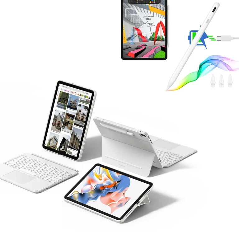 iPad Pro 13" (M4) 2024 Shift Keyboard Case (Detachable) With Pencil Bundle - US Layout - White - US Layout - White