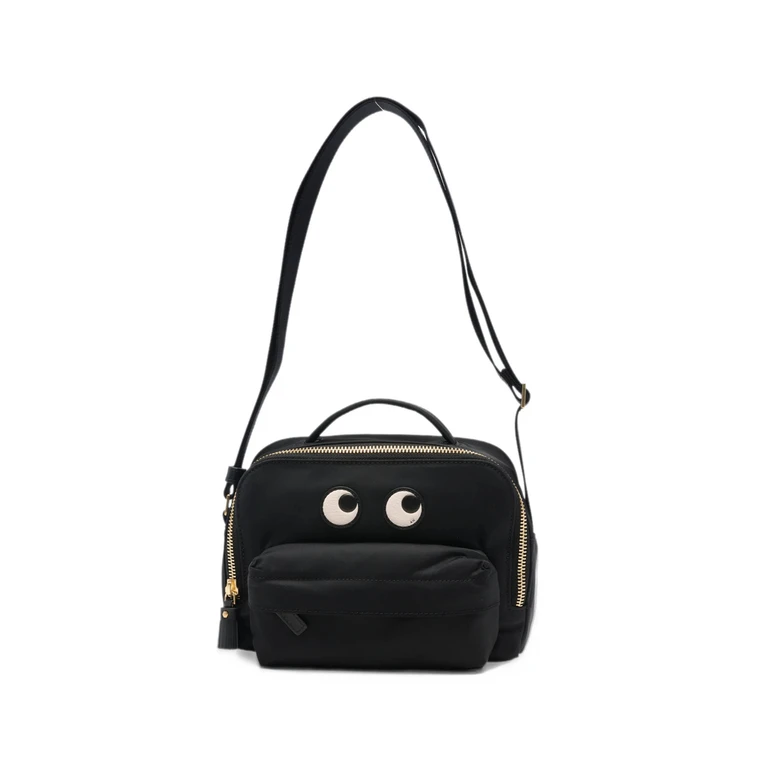 Eyes Leather-trim Shoulder Bag