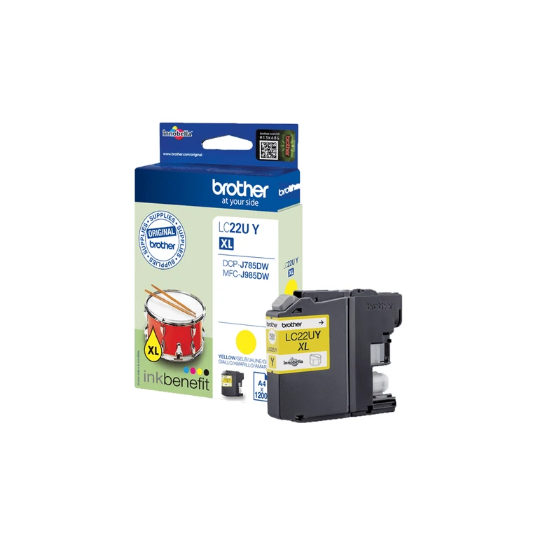 LC-22UY Ink cartridge yellow XL. 1.2K pages ISO/IEC 24711 for