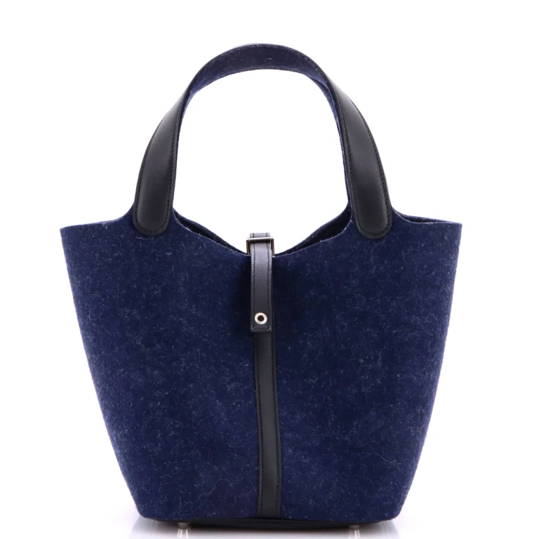 Picotin Lock Bag Felt with Leather MM