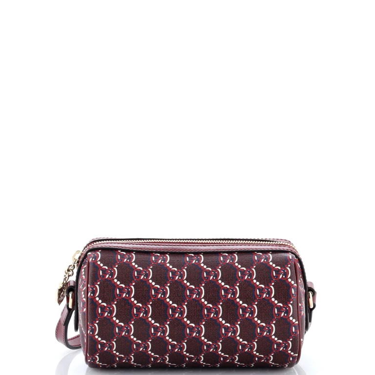 Cylindrical Shoulder Bag GG Shadow Coated Canvas Mini