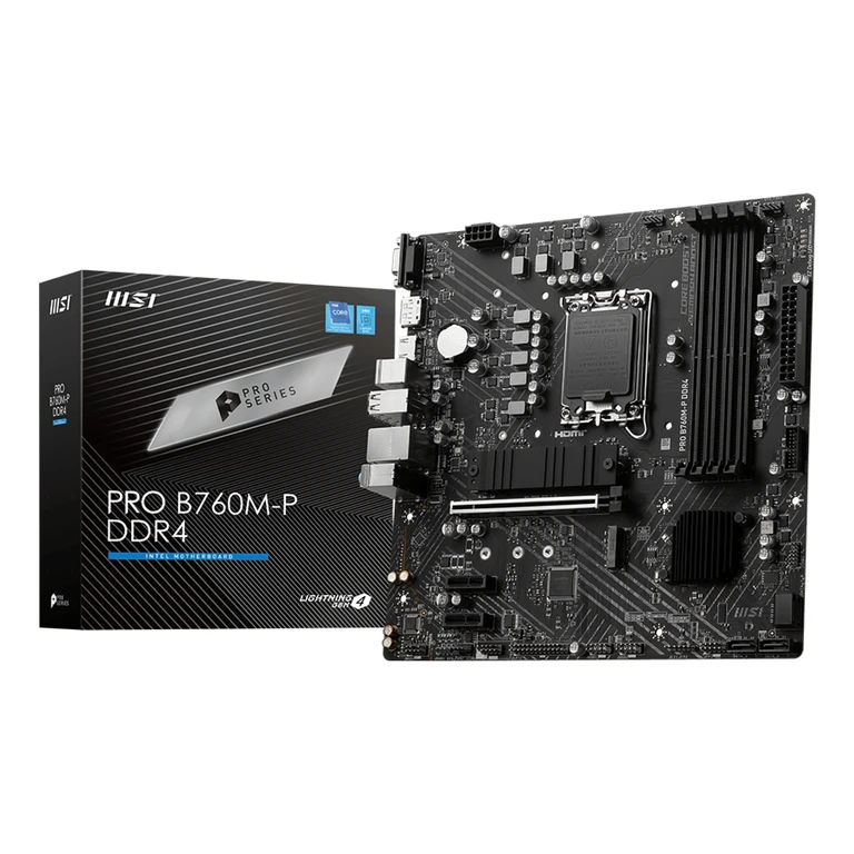 PRO B760M-P DDR4 motherboard Intel B760 LGA 1700 micro ATX