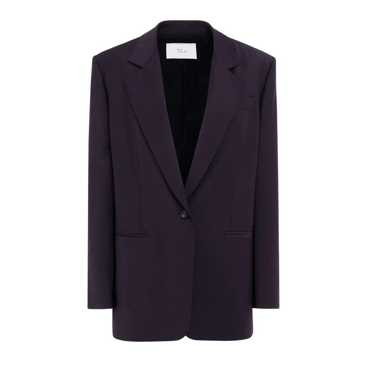 Sartorial Blazer Tela dark purple monopetto in technical wool