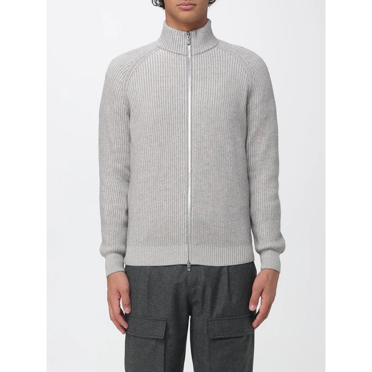 Roll Neck Zip-Up Cardigan in Pure Cashmere (M22700506CUT04)