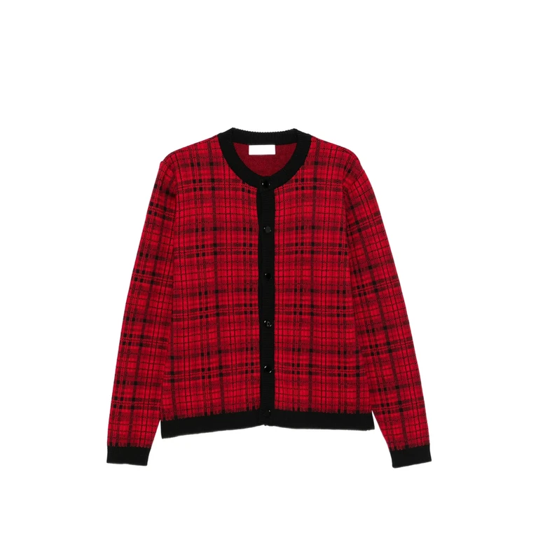 Tartan-check Cardigan