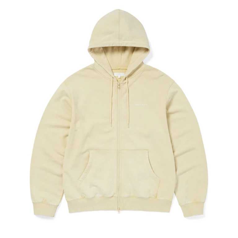 Small T-Logo Zip Up Hoodie Pale Gold