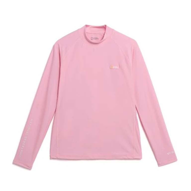 N242WRG630 Women's Raglan Sleeve Long Sleeve Rash Guard PINK