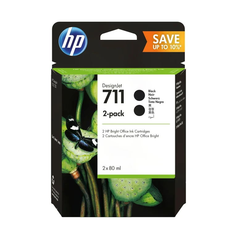 P2V31A/711 Ink cartridge black twin pack 80ml Pack=2 for HP DesignJ