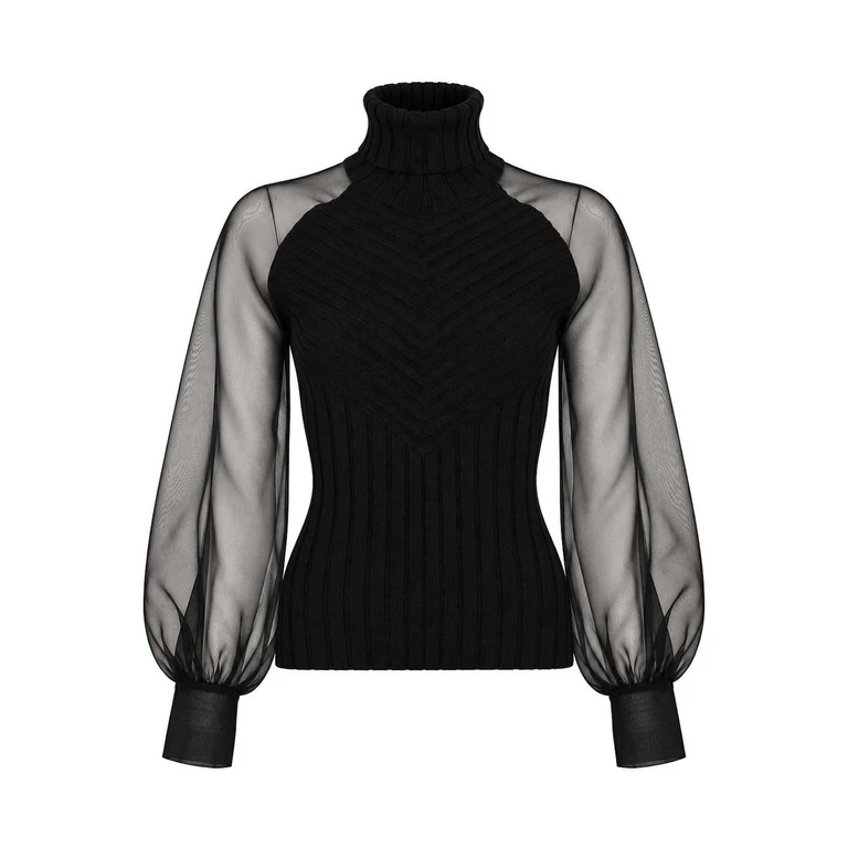 D. Exterior Pull Col Roulé - Noir (633352NERO)