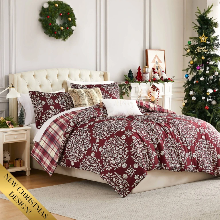 Christmas Carol Oversized 5-Piece Comforter Set