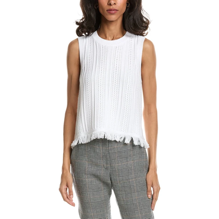 Textured Fringe Tank Top