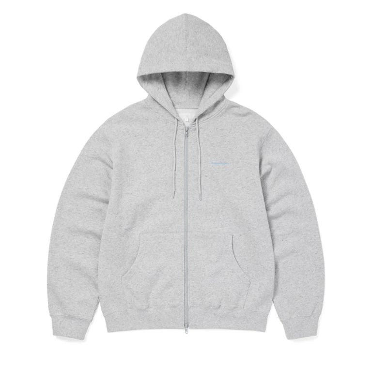 Small T-Logo Zip Up Hoodie Heather Grey