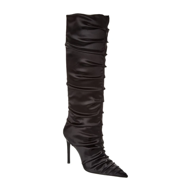Strt Ruched 100 Satin Knee-High Boot