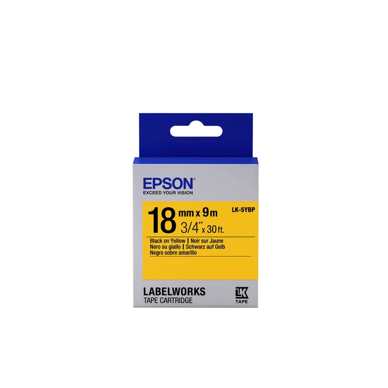 C53S655003/LK-5YBP DirectLabel-etikettes black on yellow 18mm x