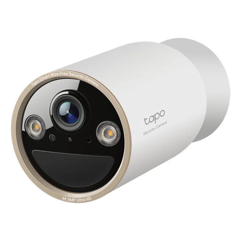 Tapo Wire-Free Indoor/Outdoor Security Camera SPEC:4K UHD (3840x2160), H.265/H.264 Supported, 16x UHD Digital Zoom, 2.4/5 GHz Dual Band Wi-Fi, 10000mAh Rechargeable Lithium-ion Battery