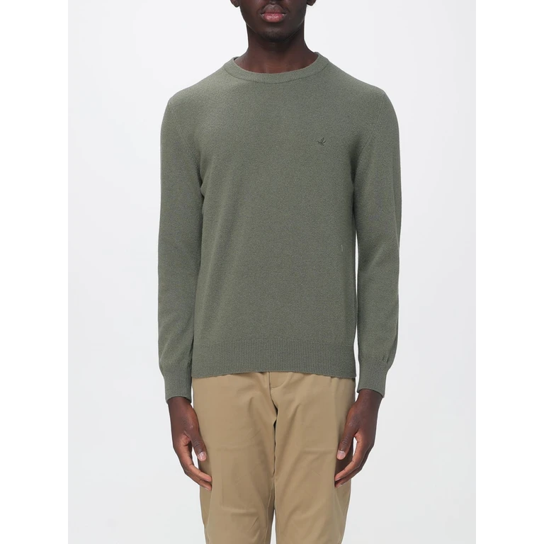 Crew-Neck Wool Jumper with Ribbed Cuffs and Hem (203EK0427010)