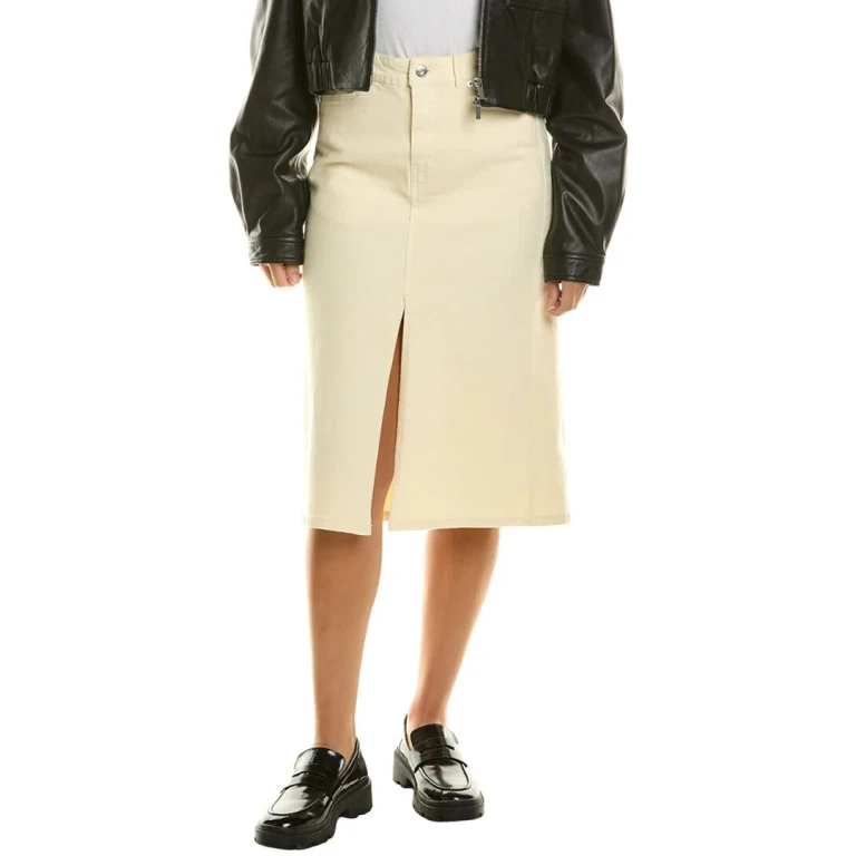 White Label Denim Midi Skirt