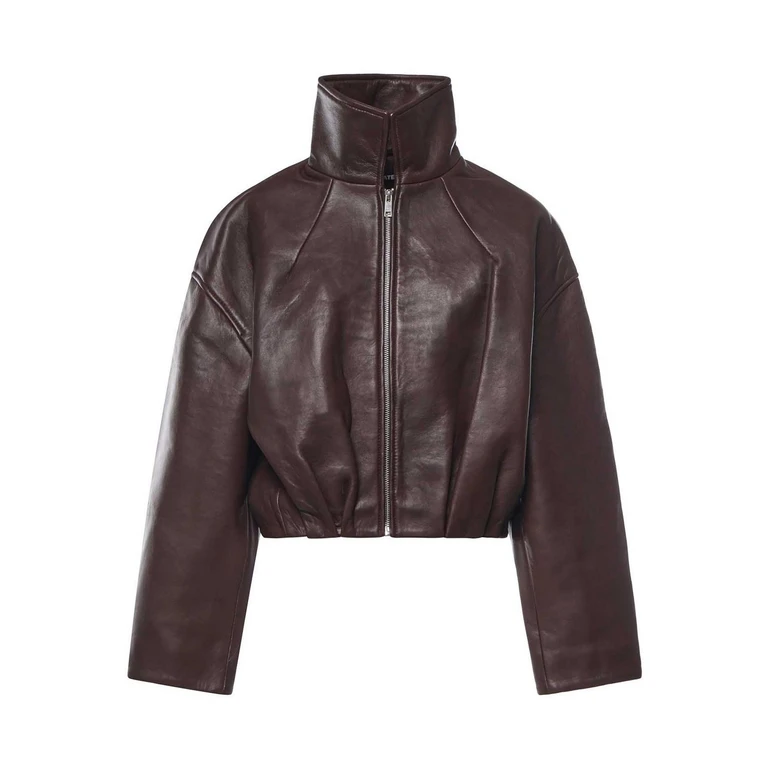 Blouson En Cuir - Marron Foncé (1165741667)