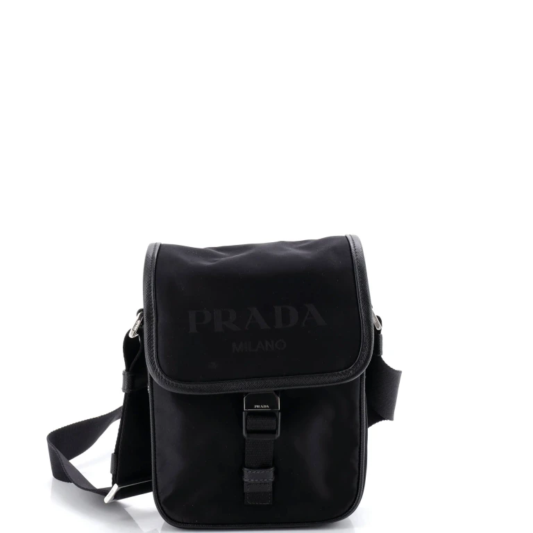 Logo Buckle Messenger Bag Nylon
