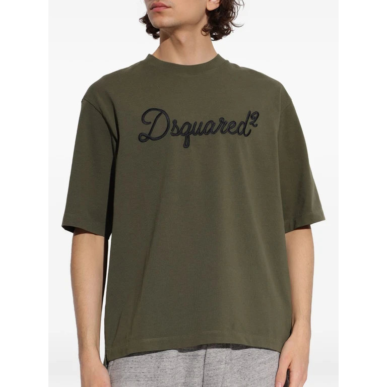 t-shirt green man embroidery logo