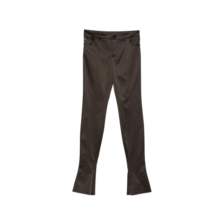 Split-hem Belt-loop Trousers