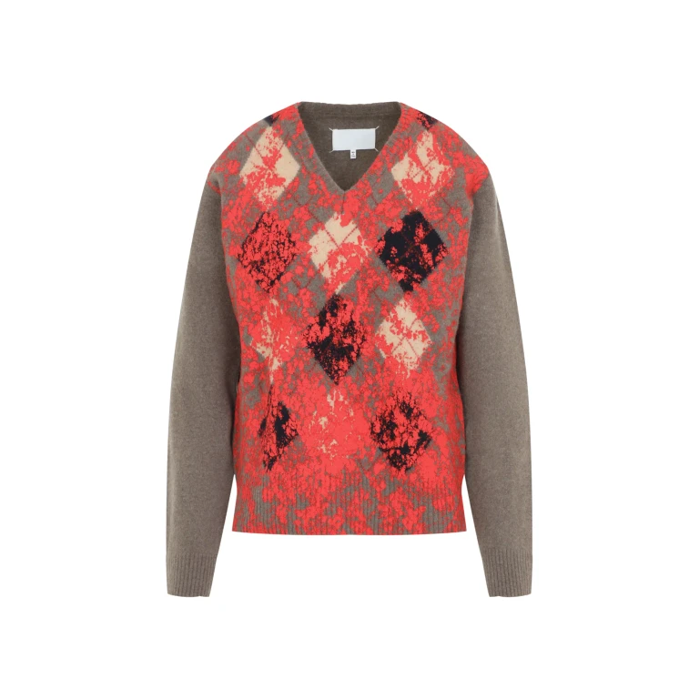 Overpainted Argyle Sweater