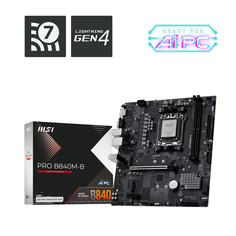 PRO B840M-B motherboard AMD B840 Socket AM5 micro ATX