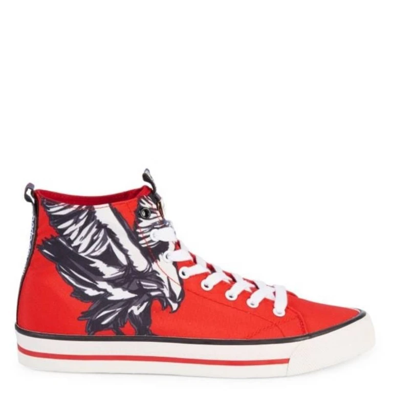 Wing Print High-Top Sneakers