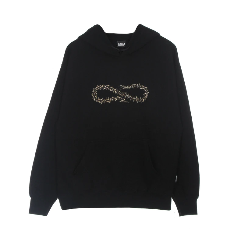 Men's Lightweight Hooded Sweatshirt Thorn Logo Hoodie Black