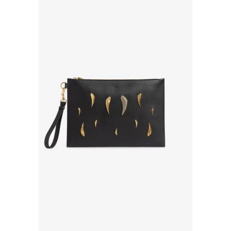 Gilded Fang Leather Wristlet