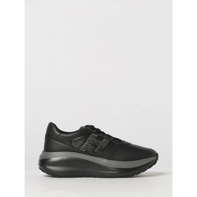 Maxi I Active Leather Sneakers with Rhinestone H Logo and Chunky Sole (HXW7140GF40V93B999)