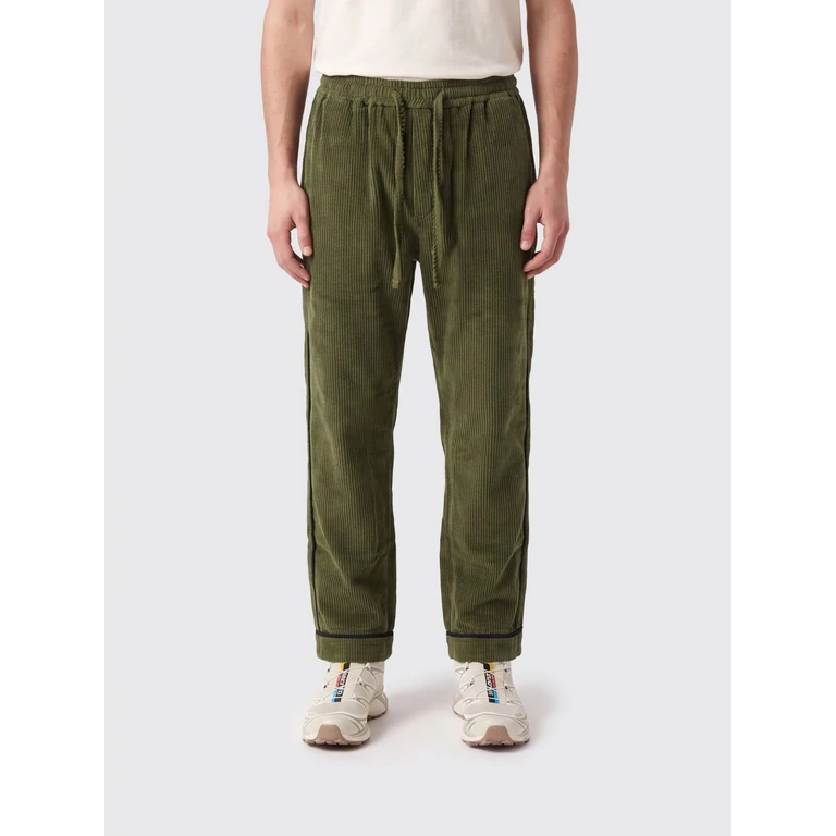Straight-Leg Corduroy Trousers with Drawstring and Cuffed Hem (BZFW26PA040120481)