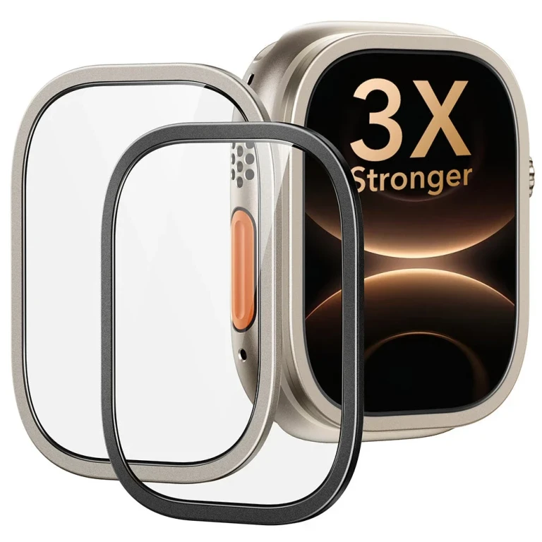 Apple Watch Ultra 3 Armorite® Pro Screen Protector (Bezel) - Titanium / Black - Titanium / Black