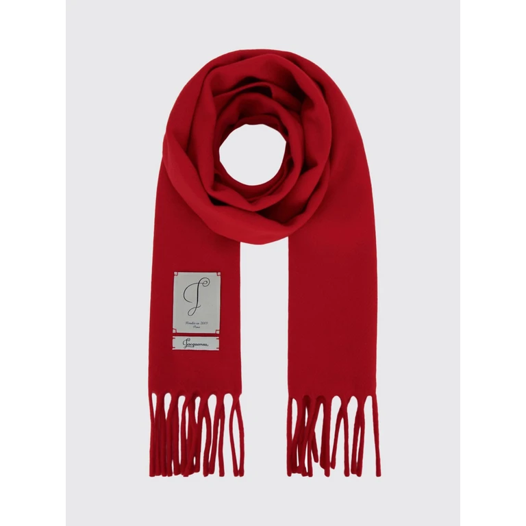 Colour-Block Wool-Blend Scarf with Fringes and Applied Logo (ACU00880AK00361470)