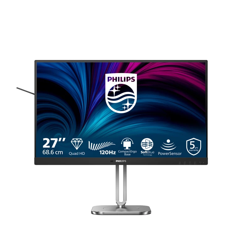 Philips 4000 Series 27" QHD 120Hz Monitor, Grey (27B2N4500/00)
