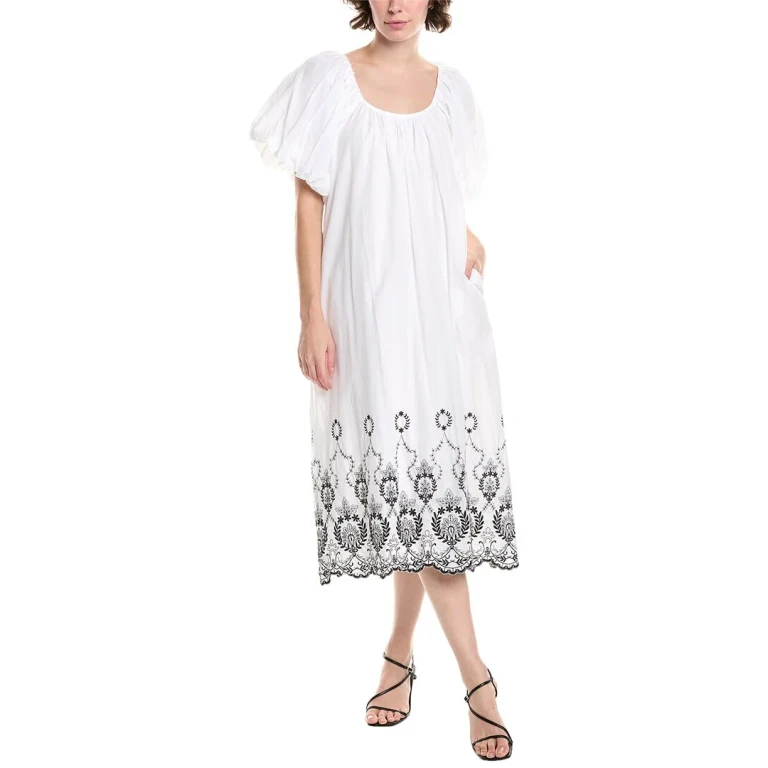 Embroidery Midi Dress