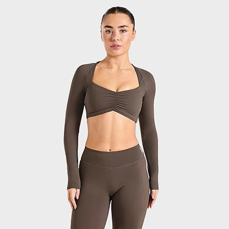 Physique Langmouw Crop Top in Bruin