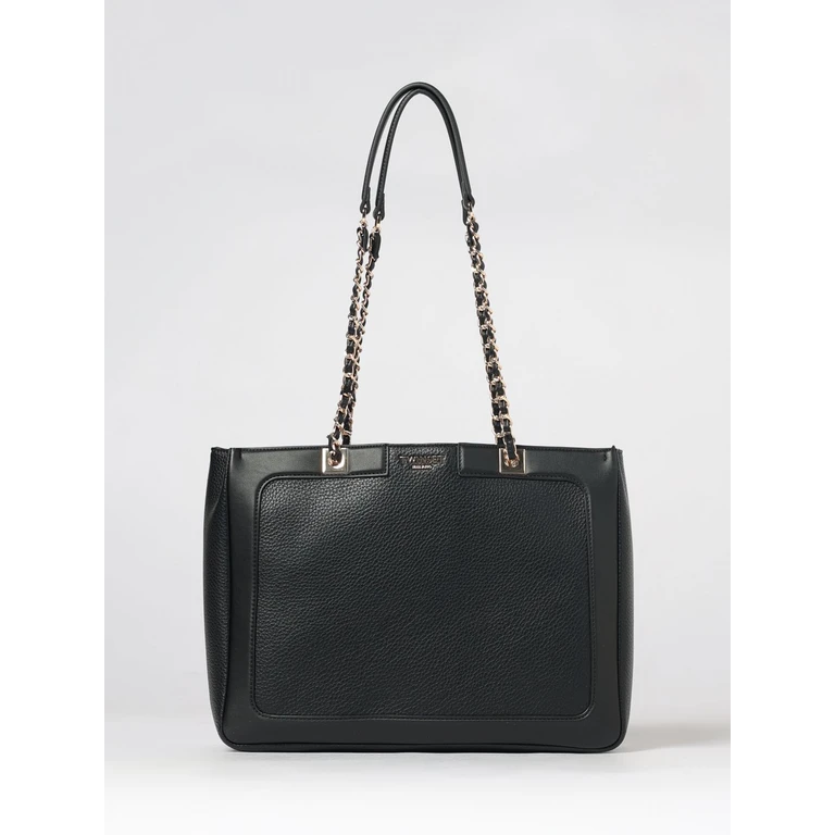 Faux Leather Shoulder Bag with Double Chain Handle (262TB704000006)