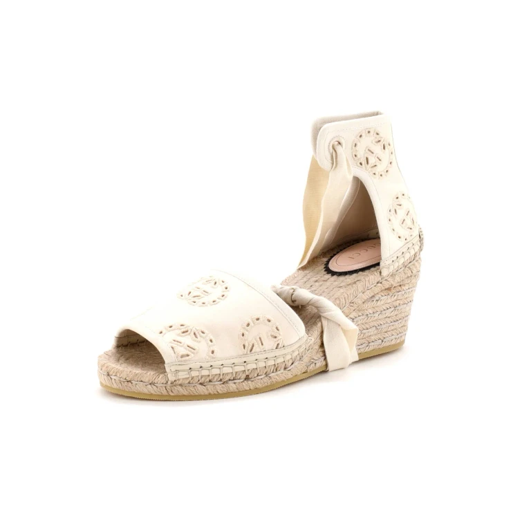 Women's Damita Espadrilles Interlocking G Embroidered Canvas