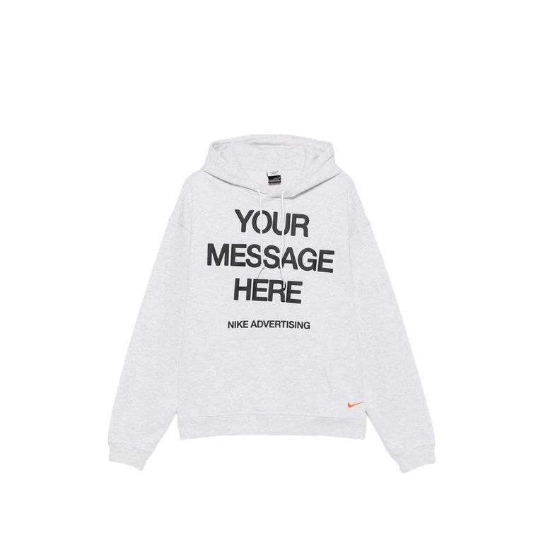 Slogan-print Drawstring Hoodie