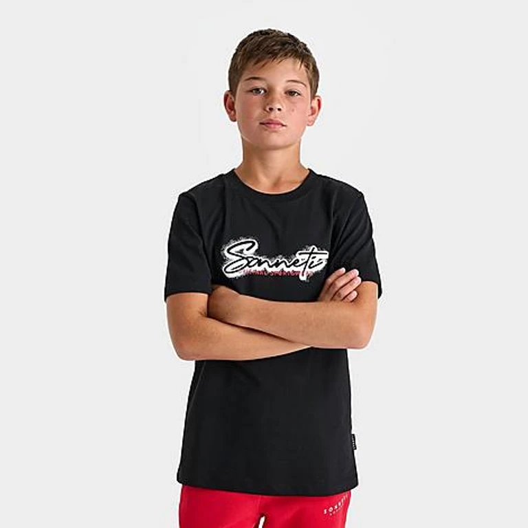 Sonneti Big Kids London Caspian T-Shirt in Black Size: Small
