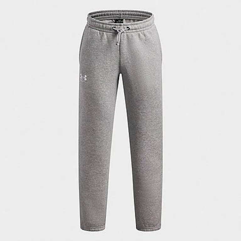 Under Armour Boys Big Kids Icon Fleece Jogger Pants in Mod Gray Light Heather/White Size: XS